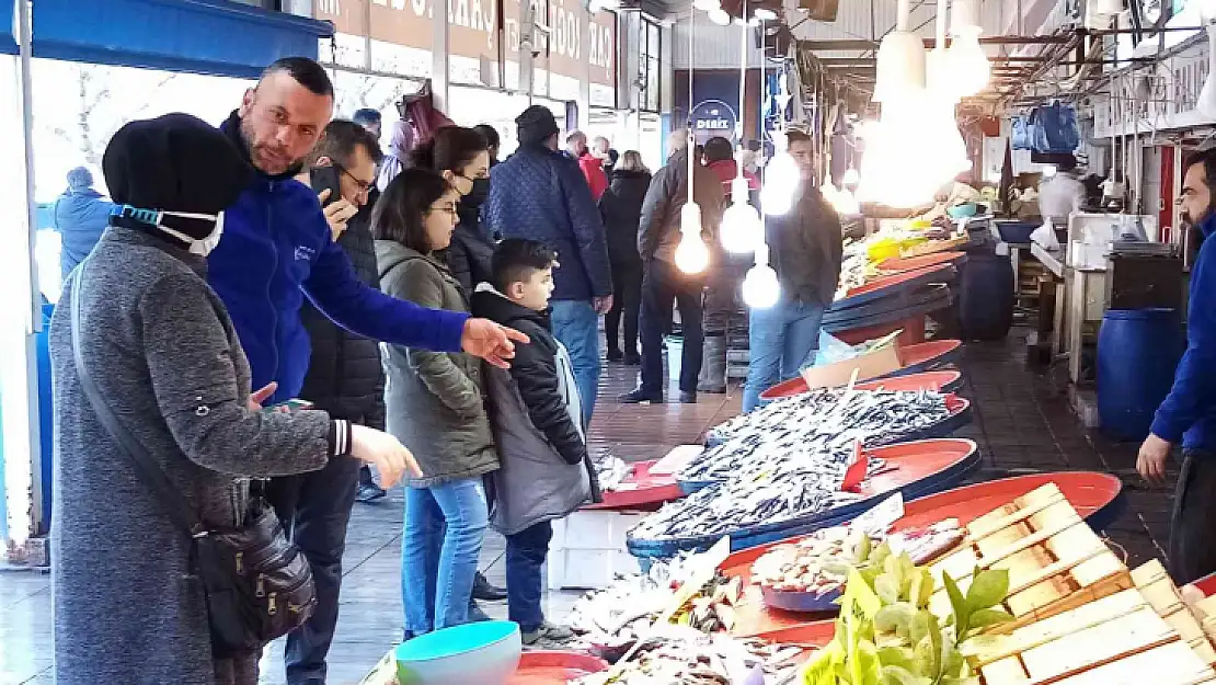 Bandırma balık halinde hamsi bolluğu yaşanıyor