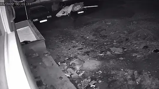 Şemsiye hırsızları önce kameraya sonra polise yakalandı