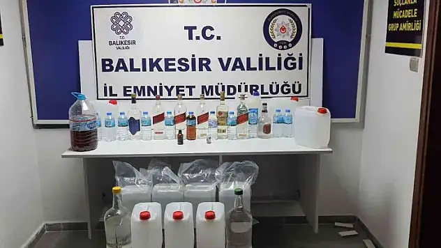 Ayvalık'ta polisten kaçak alkol operasyonu
