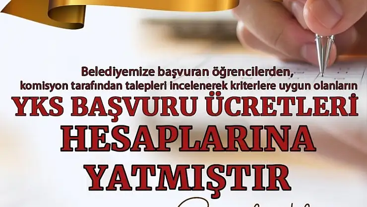 Belediye Üniversite sınavı ücretlerini yatırdı