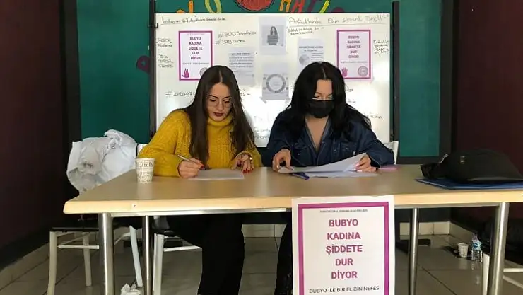 BUBYO öğrencilerinden kadına şiddeti önleme kampanyası